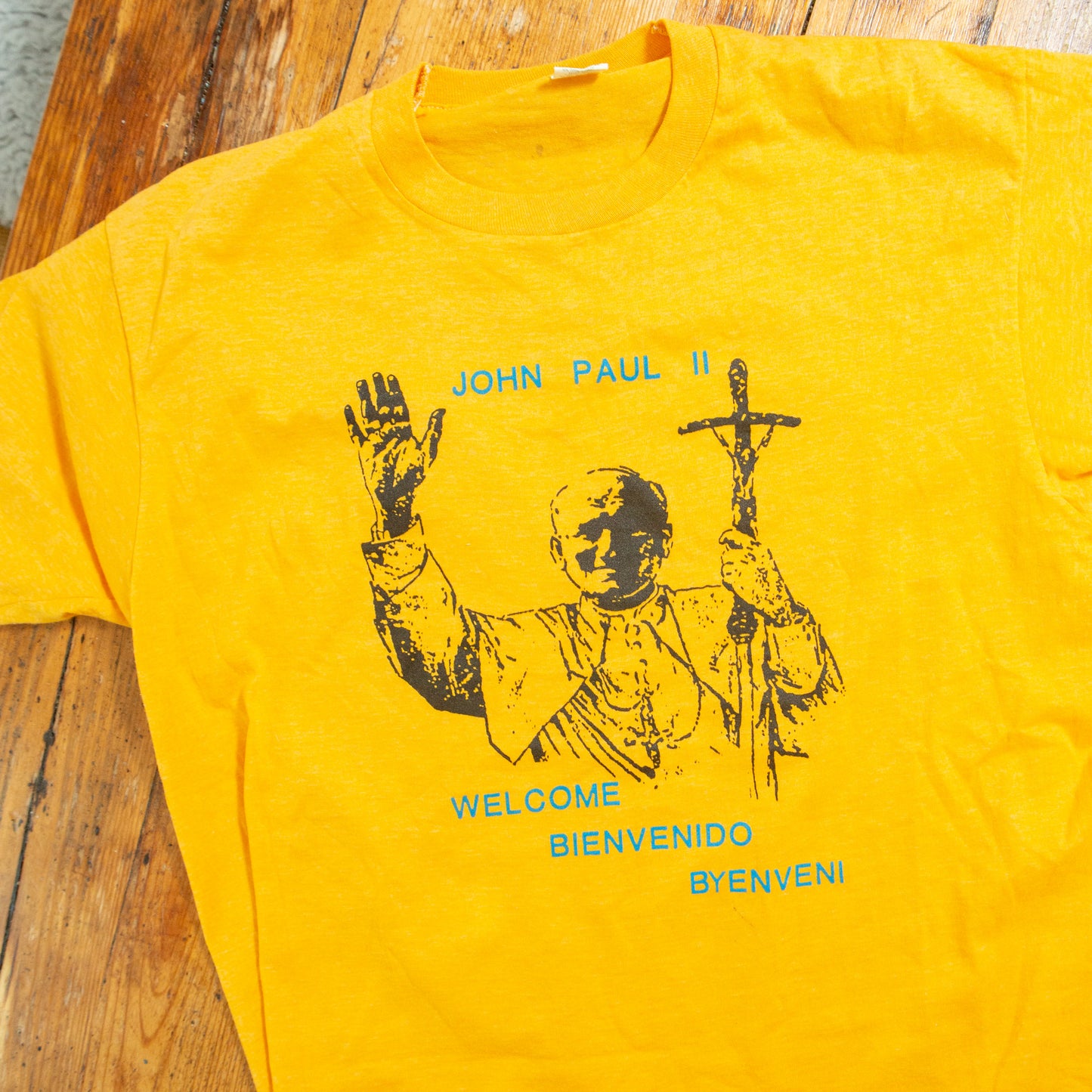 1987 Pope John Paul II Welcome- Single Stitch T- shirt