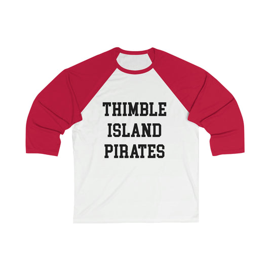 Thimble Island Pirates Unisex 3\4 Sleeve Baseball Tee