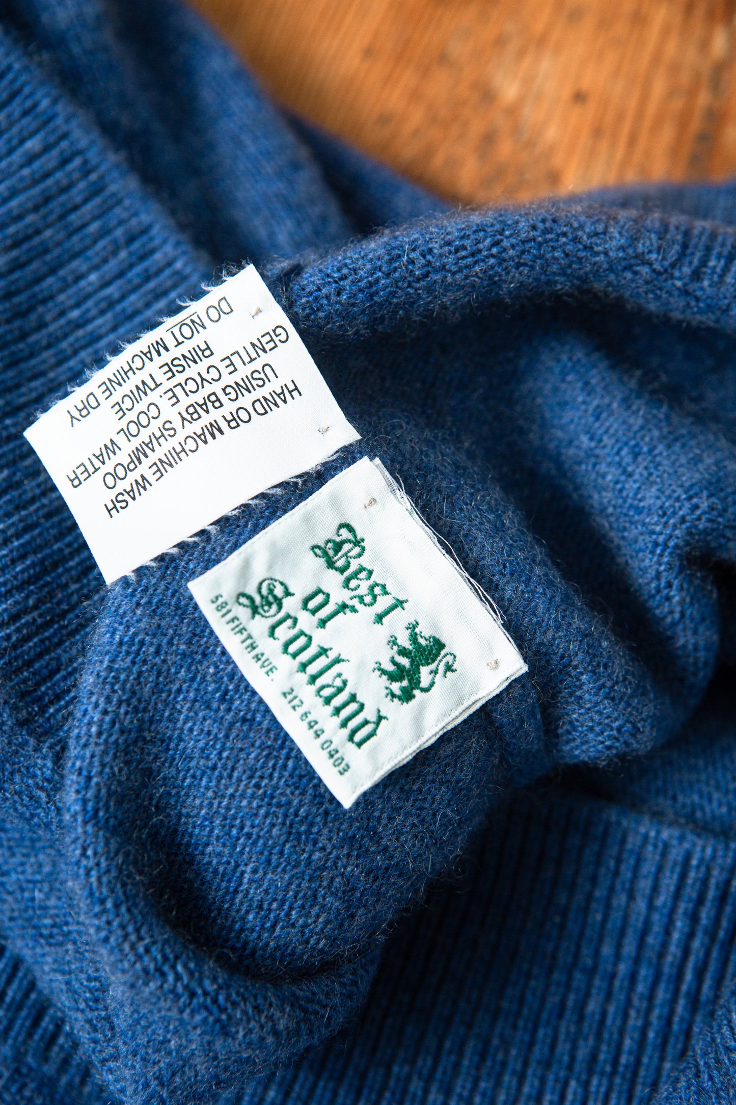 Vintage Blue Cashmere Sweater | Best of Scotland