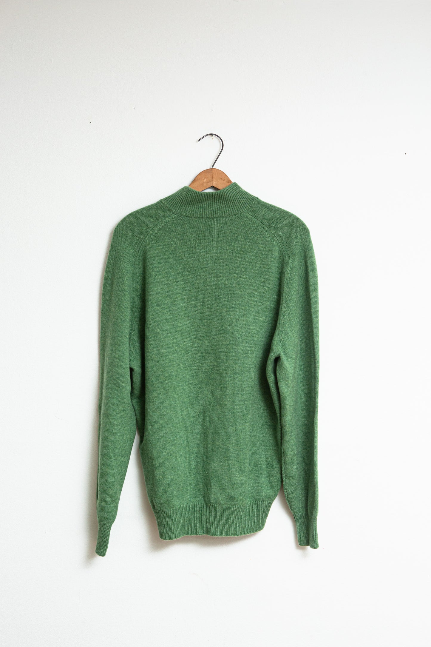 Brunello Cucinelli | 1/4 Zip green cashmere sweater