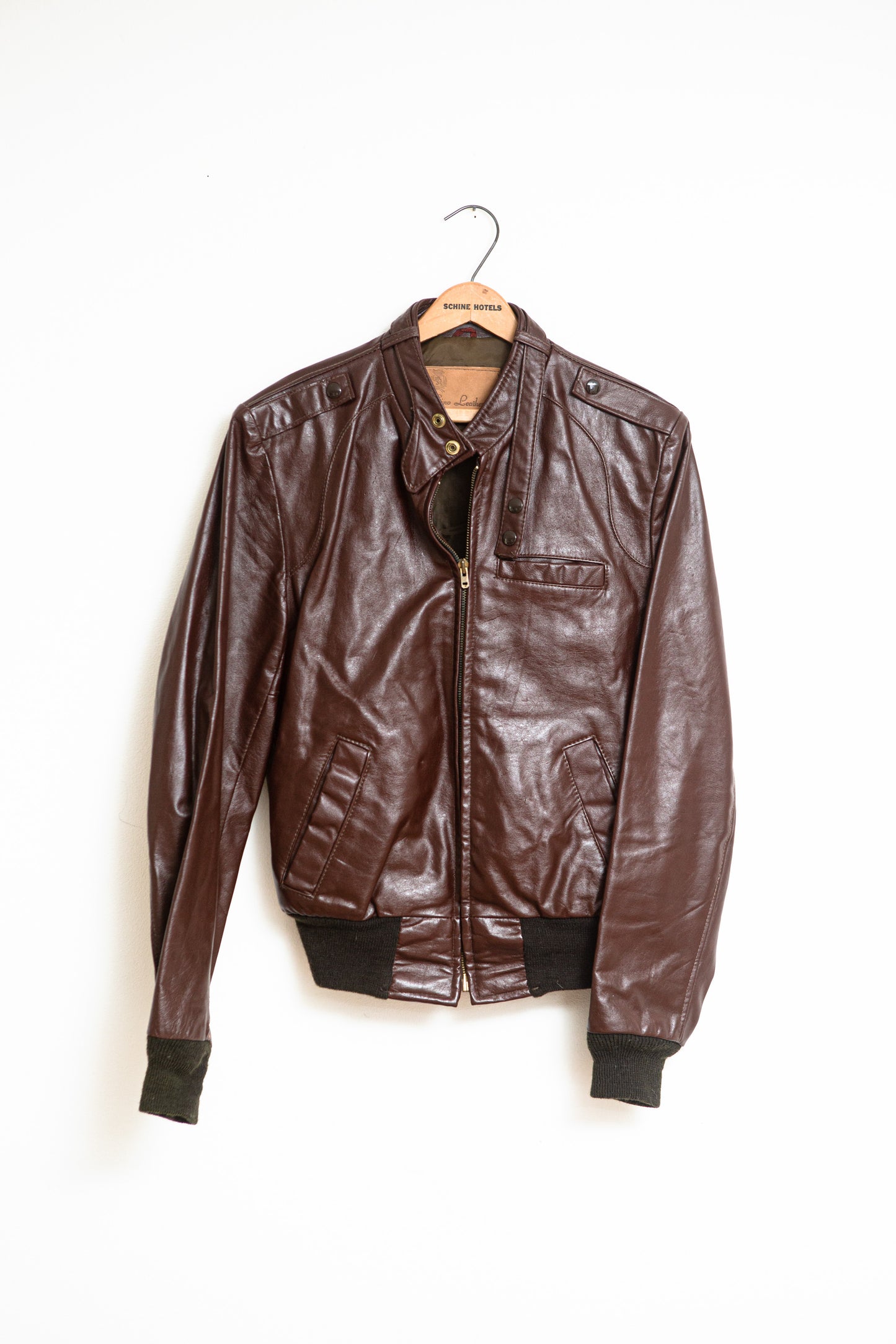 Brown 1980's Gino Leather Jacket