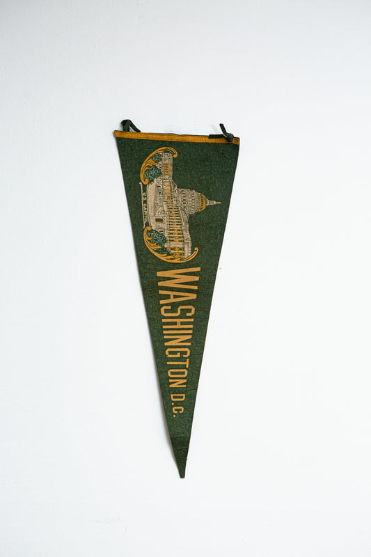 Vintage Green Washington DC. pennant