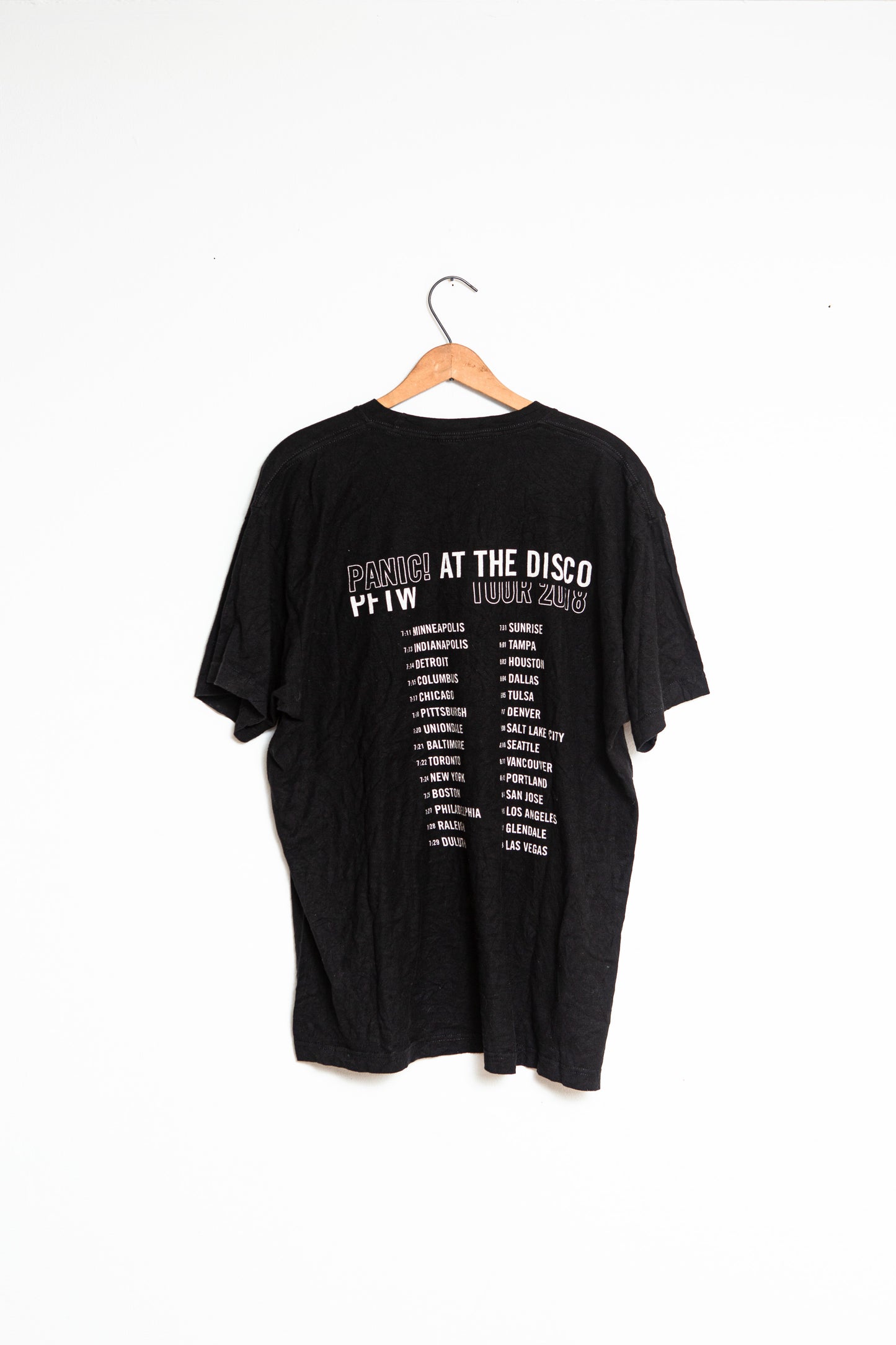 2018 Panic! At The Disco Concert T-shirt XL