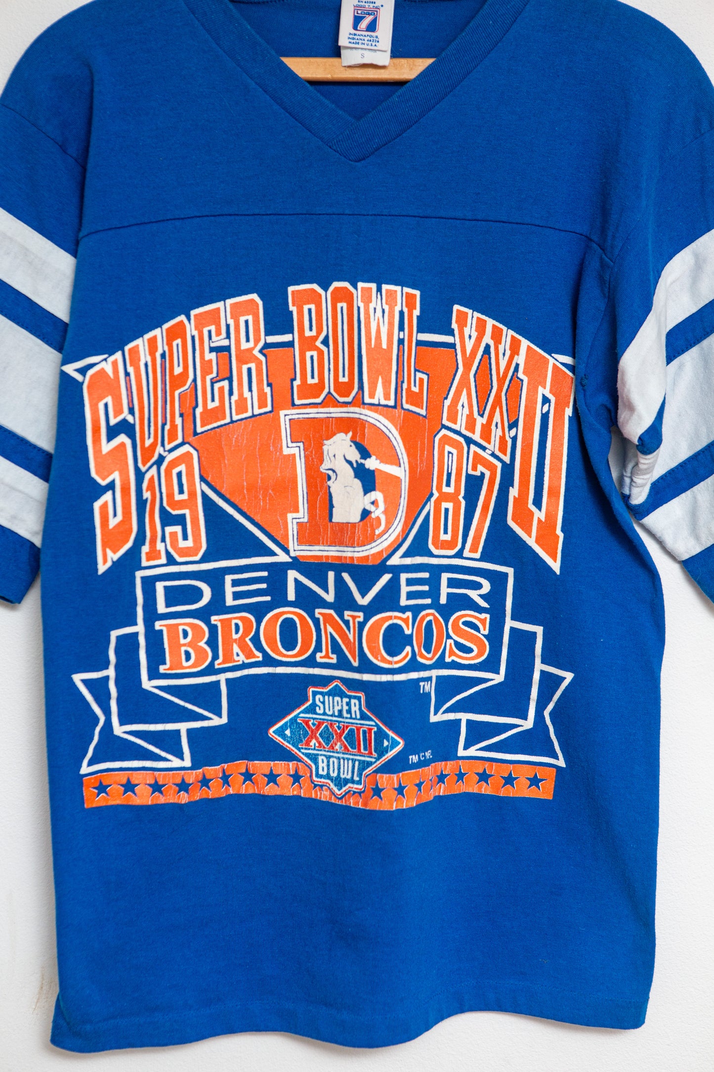 1987 Denver Broncos Super Bowl XXII T-shirt Size S