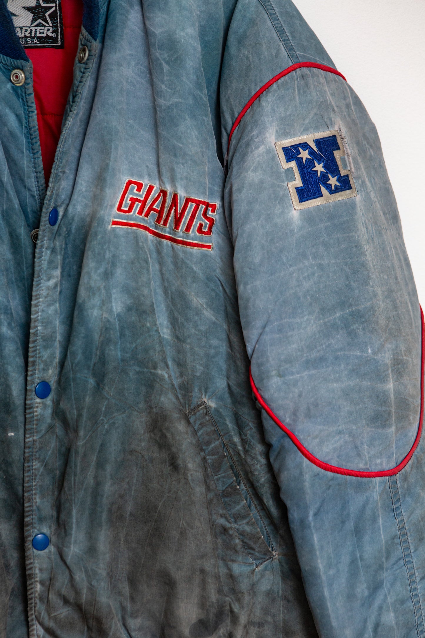 New York Giants Acid Wash Starter Jacket Men’s XL