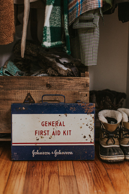 Vintage J & J first aid kit