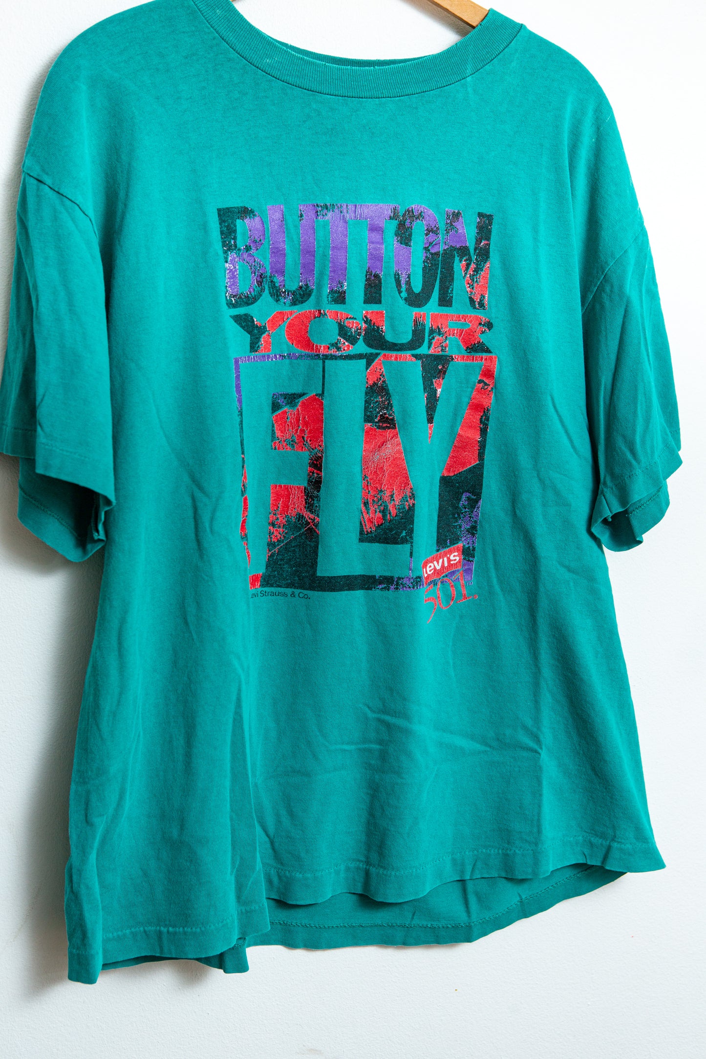 1991 Levi's "Button Your Fly" 501 T-shirt