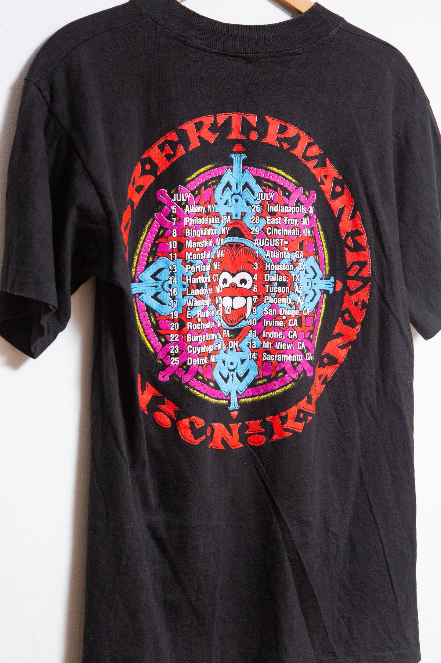 Vintage 1990 Robert Plant Nirvana Tour T-shirt Size M
